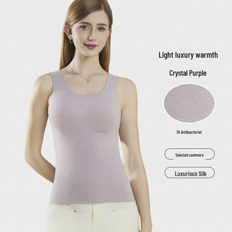 Women's Antibacterial German Velvet Heated Vest with Chest Pad - No Bra Required