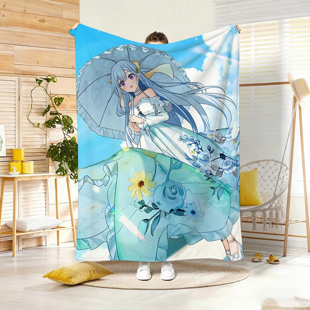 ANIME M-MagiRevo Throw Lightweight 240g Flannel Blanket Soft Skin-friendly for Summer Cooling