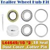 1 Conjunto 1-1/16'' Eixos Cubo de Roda de Reboque Kit de Rolamentos Vedação Tampa de Pó e Pino de Travamento L44649/10 12192TB