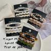 3Pcs Wave Hair Clips Acetate Clip Candy Color Hairpin Trendy Leopard Bb Clip Y2K Hair Accessories for Women Girls Korean Style