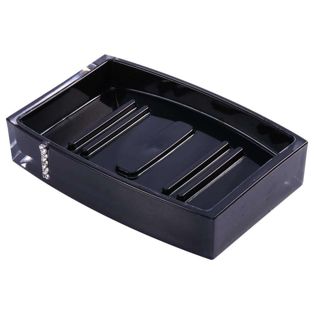 Black Bathroom Accessories Set Acrylic Bath Vanity Set Luxury Bathroom Decor Set Guest Bath