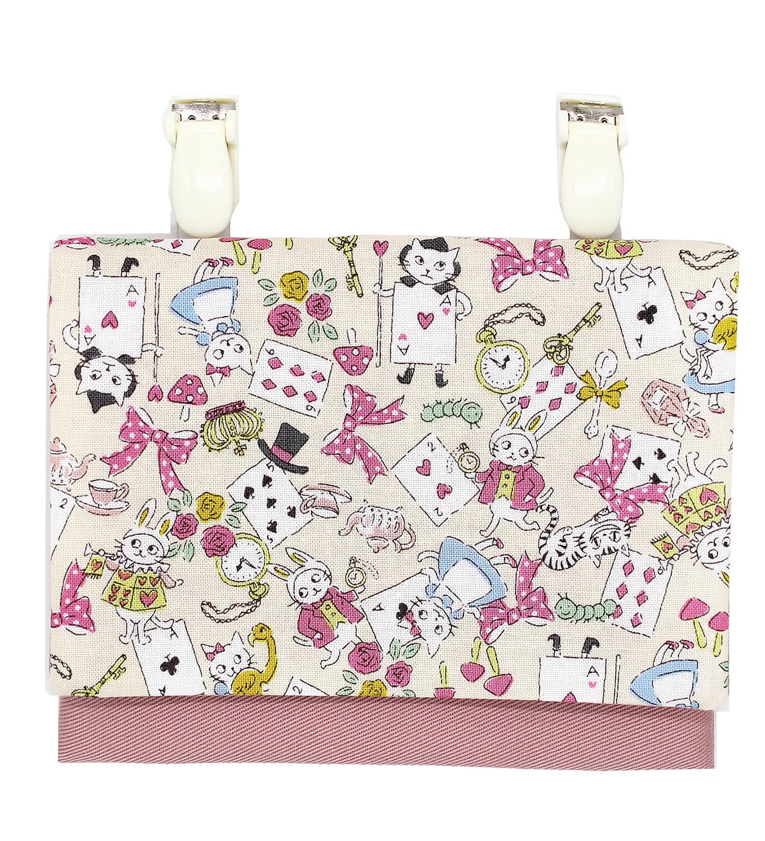 

Jewelry Shop M Portable Clip Pocket Pouch for Elementary School Girls and Simple Pocket Made in Cream Cat Playing Card Motif Children, Pouch, Japan,