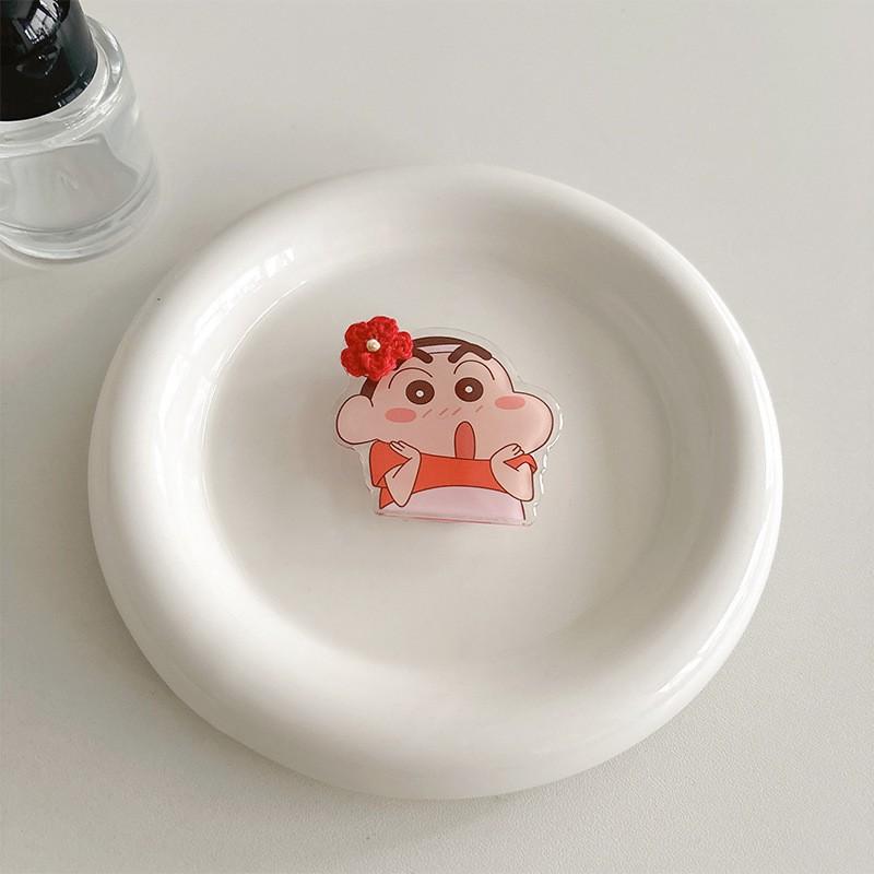 

Rotating Red Flower Cartoon Xiaoxin Phone Airbag Bracket Korean Ins Wind Back Adhesive Lazy Watching Support Stand