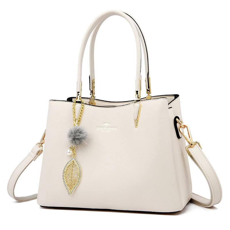 Soft Leather Bag Women'S Fashion Handbag Middle-Aged Mother Messenger Women'S Bag