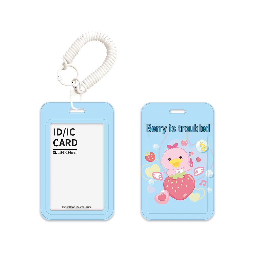 Platypus Student Creative Campus Cartoon ID Card Protector & Keychain Holder
