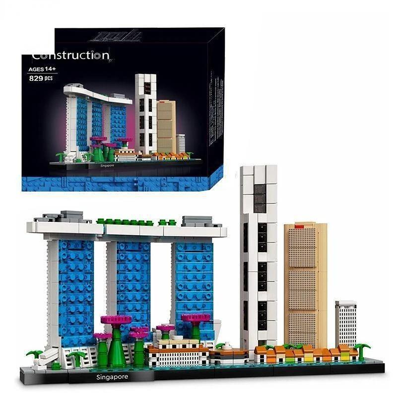 DIY 21044 21034 21052 21047 21028 21051 21039 21035 21043 21033 21032Blocks Kit Bricks Classic City Model Kid Toys For Children