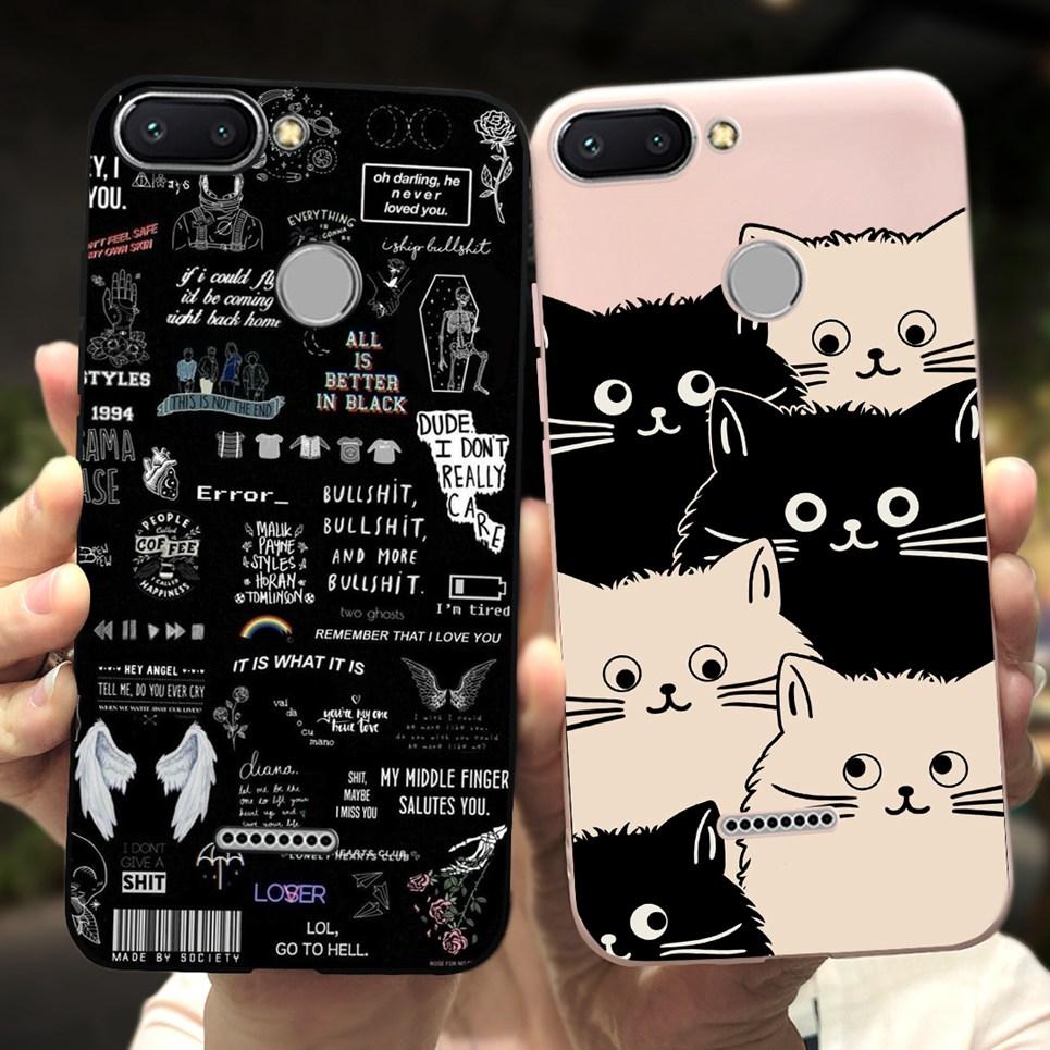 For Cover Xiaomi Redmi 6 6A 6Pro Bumper Shell Fashion Stylish Design Phone Cover For Redmi6 Redmi6a Soft Liquid Silicone Fundas