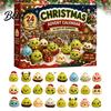 Feiertags-Sensorik-Spielzeug Weihnachten Quetschspielzeug Adventskalender 2026 24 Tage Knödel Countdown-Kalender Deko Jumbo Mini Glitzer zur Stressbewältigung Geschenk