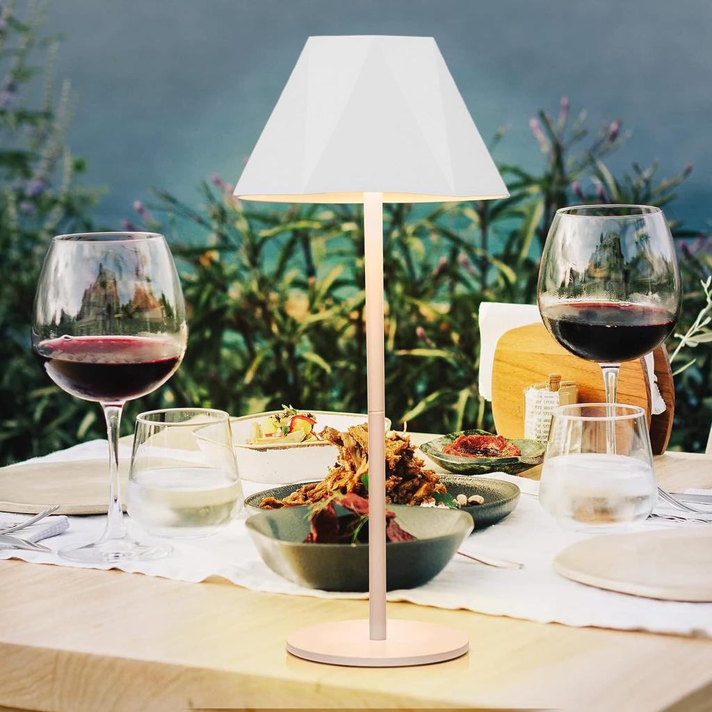 LED Cordless Table Lamp 5200mAh Rechargeable Battery Desk Lamp IP54 Waterproof Stepless Brightness Touch Control Table Light