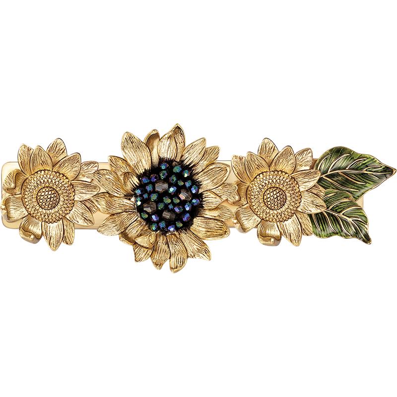 Elegant Van Gogh Sunflower Hair Barrette 1 Piece