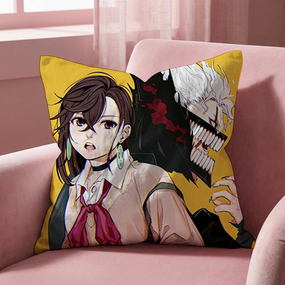 Anime D-Dandadan Cushion Cover Multi-Scene Pillow Cover for Home & Car - Reversible, Soft & Durable for Daily Use