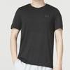 Under Armour Solid Color Crew Neck T-Shirt Men Tops Black 1375692-001
