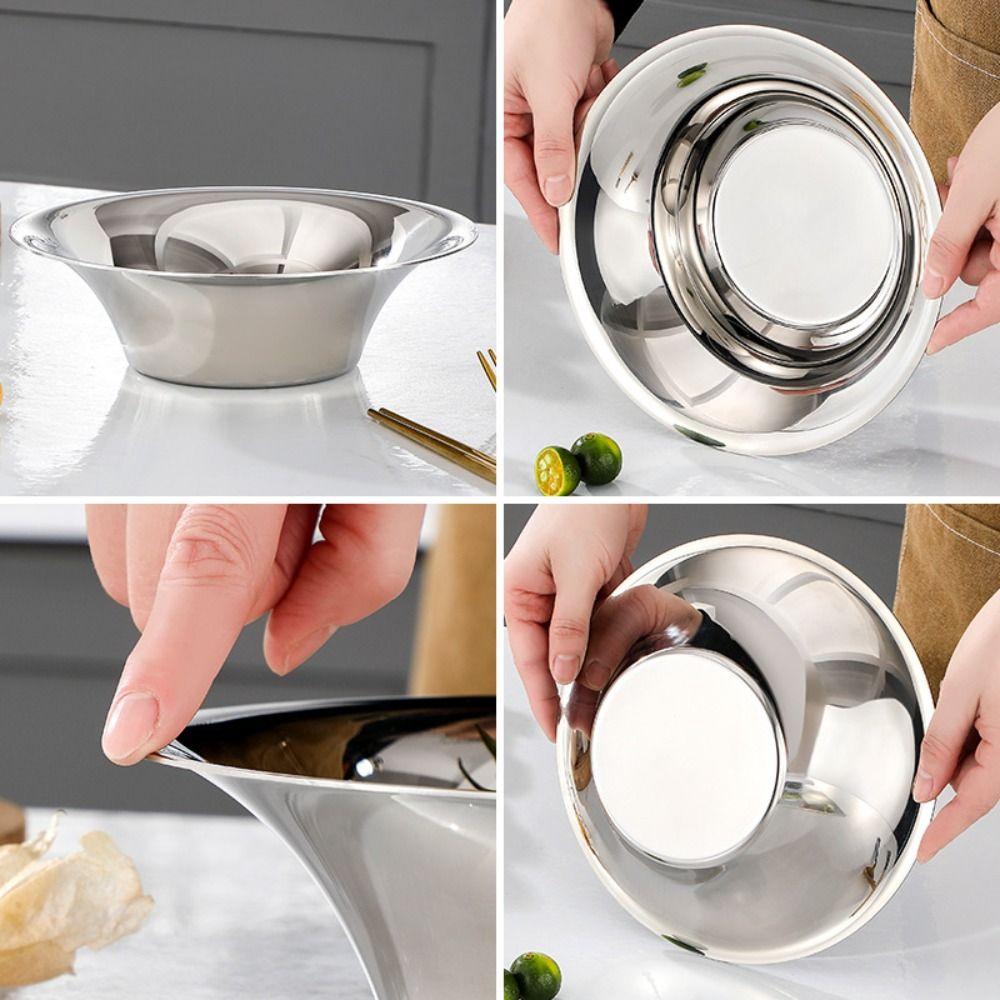 304 Stainless Steel Fruit Plate Rust-Proof Serving Dishes Thicken Snack Storage Tray  Snack Storage