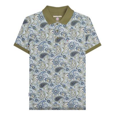 Mens SS25 Paisley Branded Big & Tall Polo Shirt