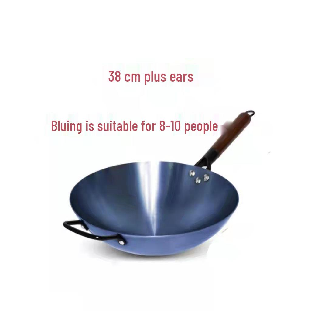 Handmade Non-Stick Iron Wok: Pre-Seasoned, Thickened, Uncoated, Ready for Cooking