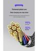 3-in-1 66W Fast Charging Cable for Apple/Android, 6A Aluminum Alloy Braided.