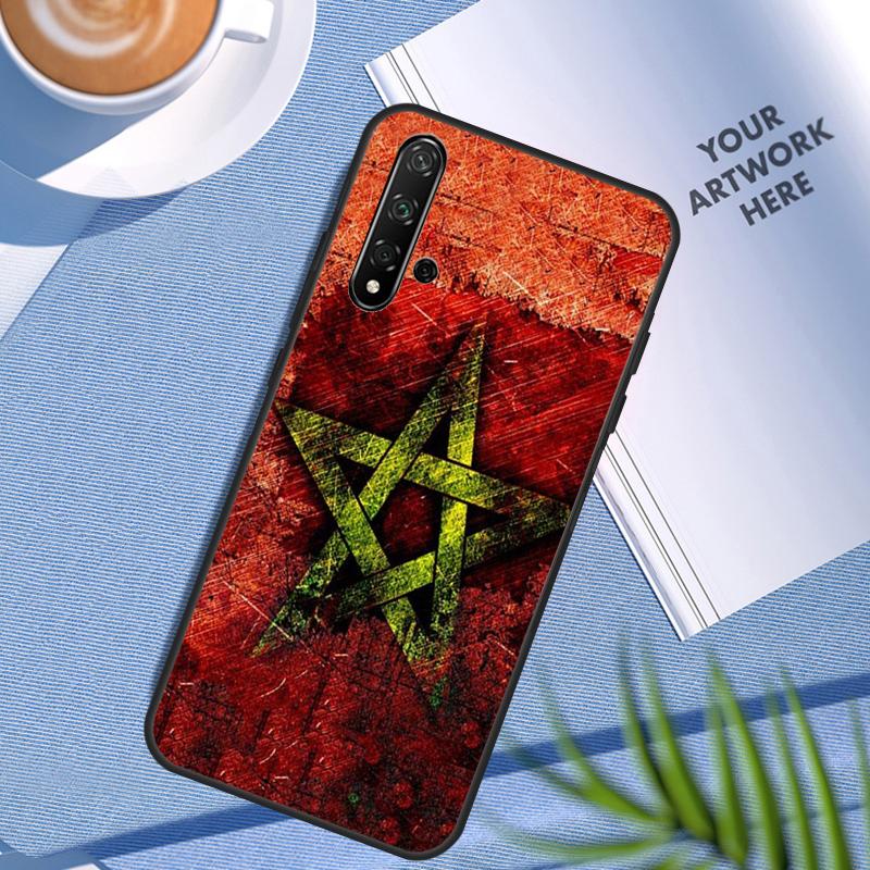 Morocco Moroccan Flag For Huawei Nova 11 12i 3i 7i 8i 9 10 SE Y60 Y61 Y70 Y72 Y73 Y90 Y91 P20 P30 Pro P40 Lite Case