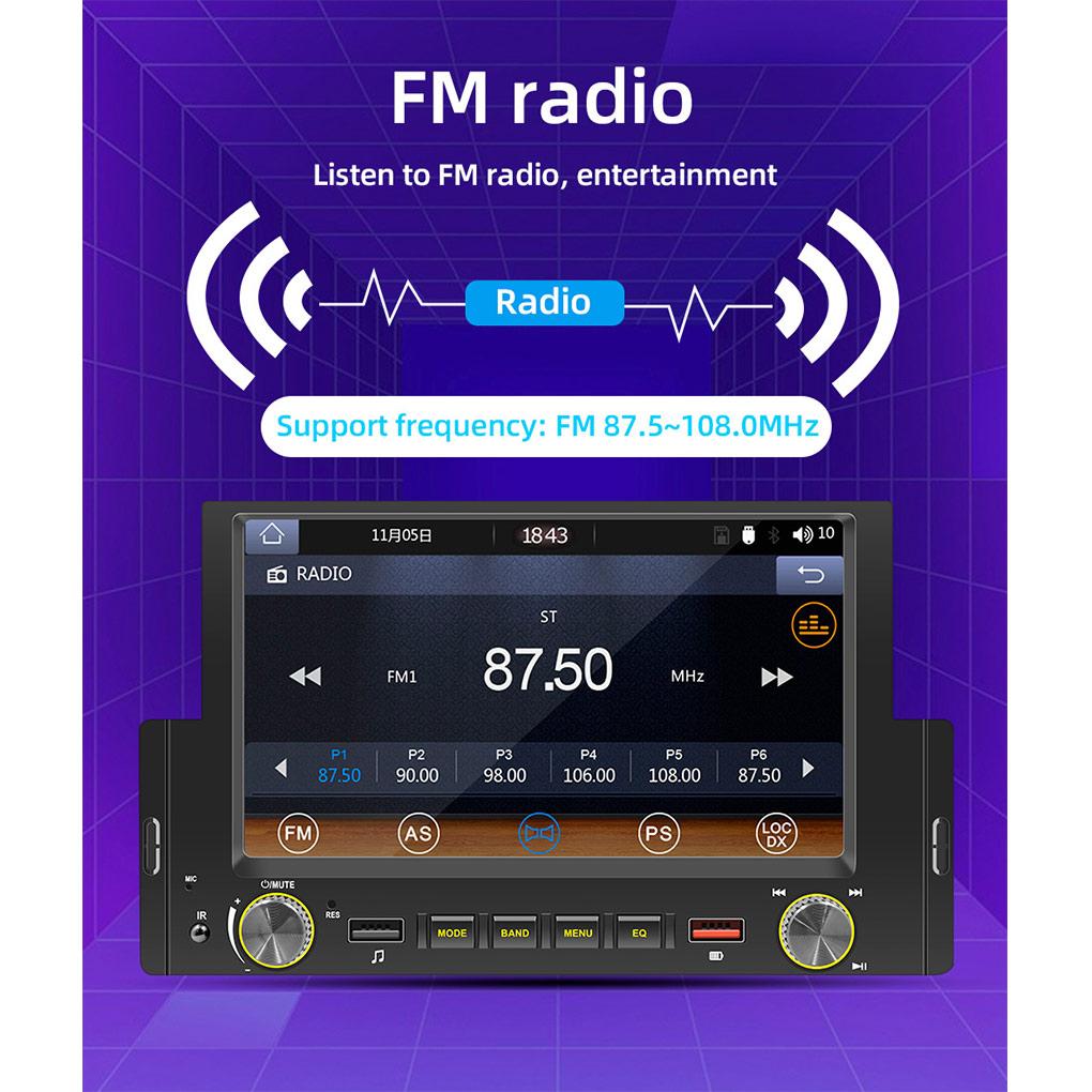 6 2 Inch 1 Din MP5 Player Music Players Multimedia Device Automotive