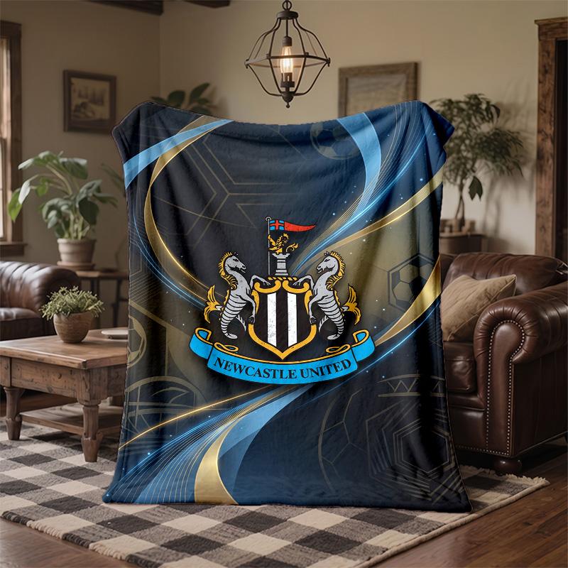 Coperta in Flanella con Stampa del Newcastle United Calcio Morbida Calda Coperta da Divano Letto per Casa Ufficio Camera da Letto