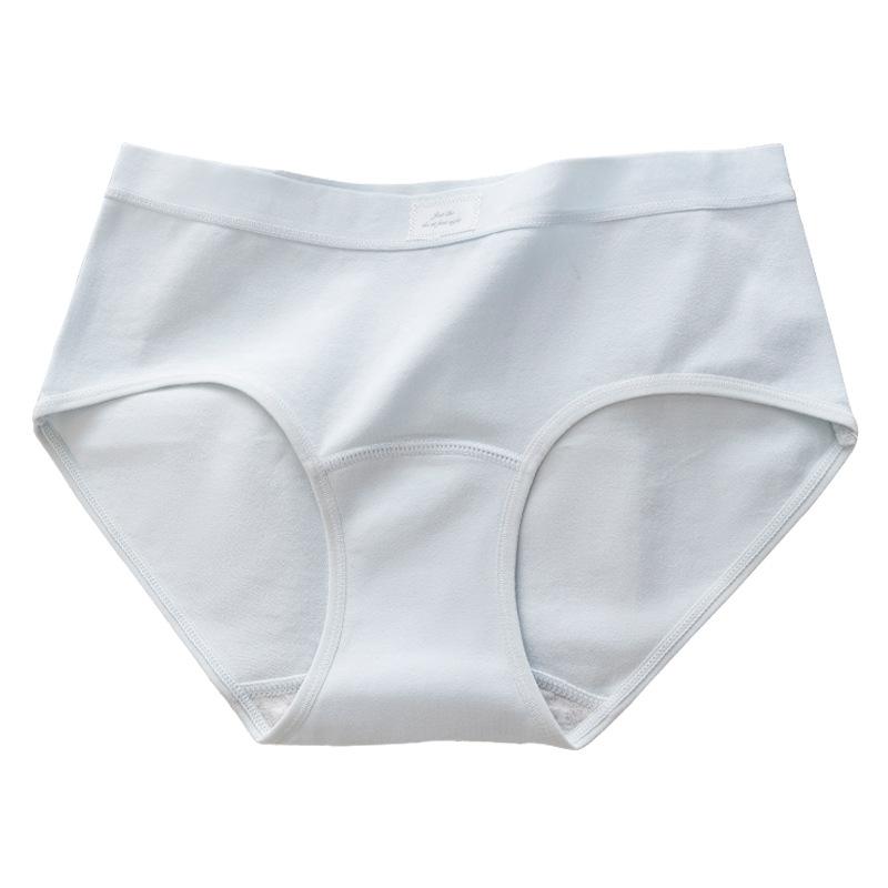 Damen Baumwolle Frühling und Herbst Mid-Waist 10A Antibakterieller Zwickel Slips