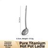 Long Handle Outdoor Soup Ladle Skimmer Kits Titanium Lightweight Food Strainer Anti Slip Heat-resistant