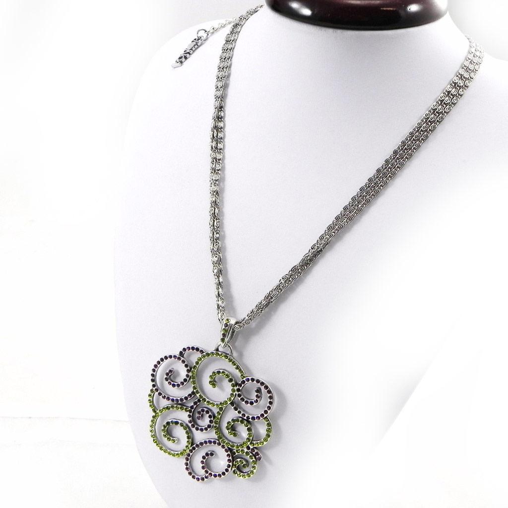 NOA [G8319] - Collier Créateur 'Sissi' violet vert
