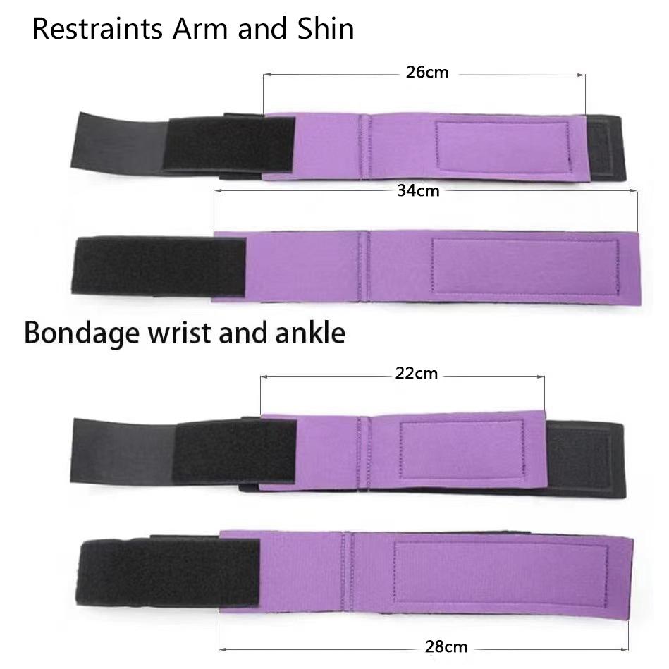 Nylon Erotic Restraints Kit Handcuffs Collar Slave Bondage BDSM Bondage Back Open Leg Cuffs Sex Bondage Adult Toys for Couple