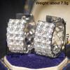 Huitan Dainty Hoop Earrings with Shiny Cubic Zirconia Noble Daily Life Office Jewelry for Women Fashion Stylish Ear Accessories