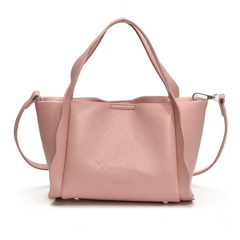

Niche High-end Vegetable Basket Bag Feminine Temperament All-match Handbag Korean Style Light Luxury Commuting One-shoulder Cross-body рожевий
