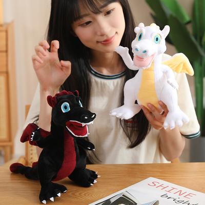 Desenho Animado Boneca Dragão Preto Brinquedo de Pelúcia Boneca Dinossauro Empresa Infantil Acalmando Boneca de Pano Presente de Aniversário Masculino