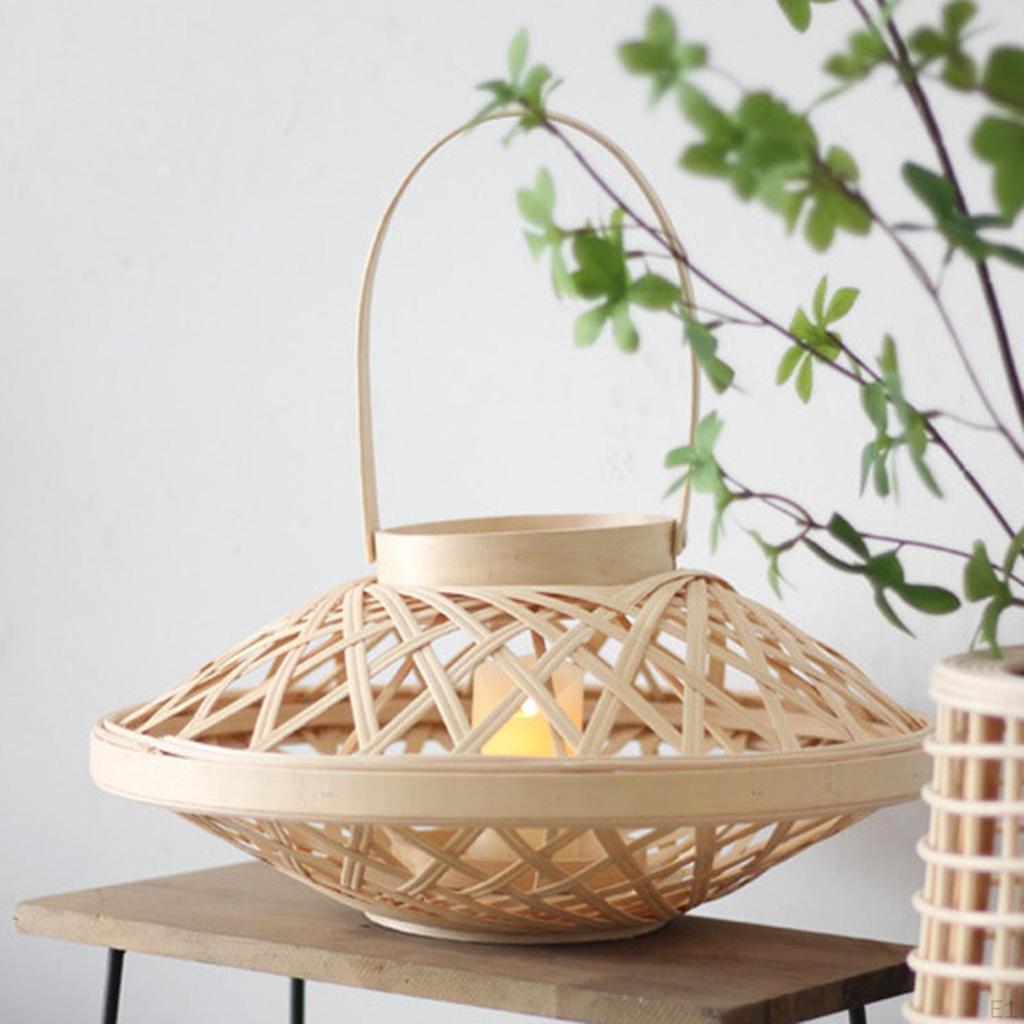 Bamboo Candle Lanterns Decorative For Garden Homestays Living Rooms