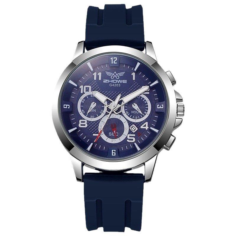 Casual Men'S Watch Calendar Silicone Watch Quartz Men'S Watch