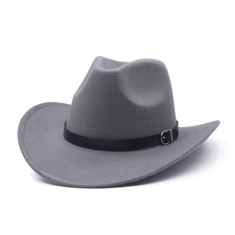 British Fashion Autumn and Winter Top Hat, Jazz Hat, Western Cowboy Hat, Men's and Women's Woolen Hat, Felt Hat
