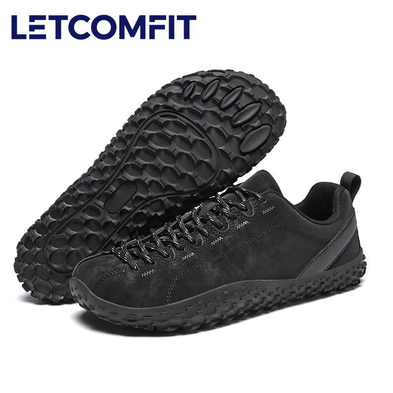 Männlich Für Weiblich Schnürung zum Binden Fußbekleidung Outdoor Laufen Null Trailrunning Sneaker Rutschfest Unisex Trekking Barfußschuhe Breite Zehenbox 36 black