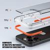 KEYSION Clear Shockproof Case for iPhone 16 Pro Max Colorful Collision Transparent Silicone+PC Phone Cover for iPhone 15 Pro Max