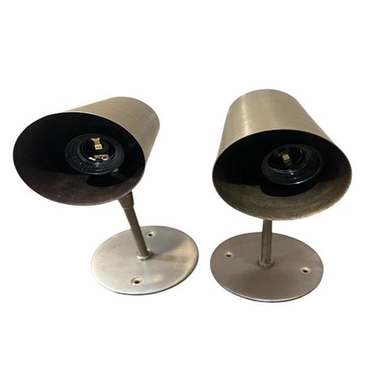 Pair of Mid-Century Italian Brass Wall Sconces Adjustable Arm Wall Light Fixture for Modern Home Decor Vanity