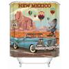 Car Travel Through America Retro Trip Sexy Girl Shower Curtain Set Route 66 Bathroom Fabric Curtains For Bathtub Decor With Hook
