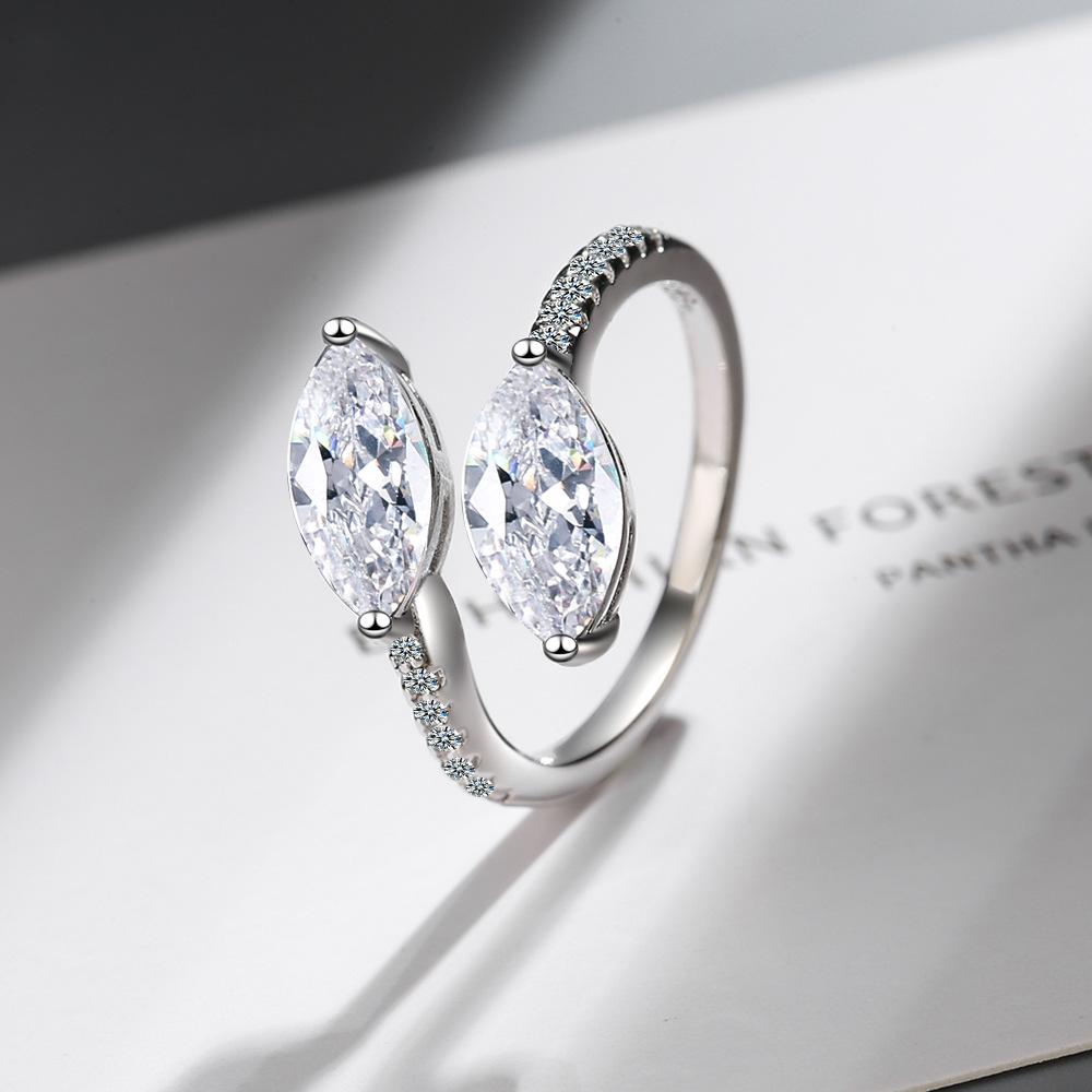 Lindon Classic Copper Zircon Ring Ladies Jewelry Wedding Promise Party Gift