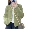 Spring and Autumn New Thickened Twist Knitted Cardigan Women's Design Sense Solid Color Sweater Women's Short Jacket Women's