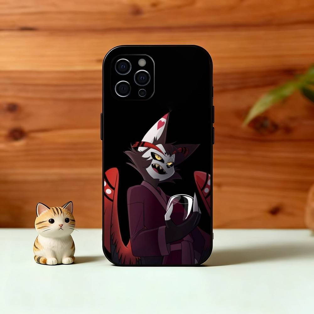 H-Hazbin H-Husk Phone Case For iPhone 17, 16,15,14,13,12,11 Plus,Pro Max, Others Soft Black Cover