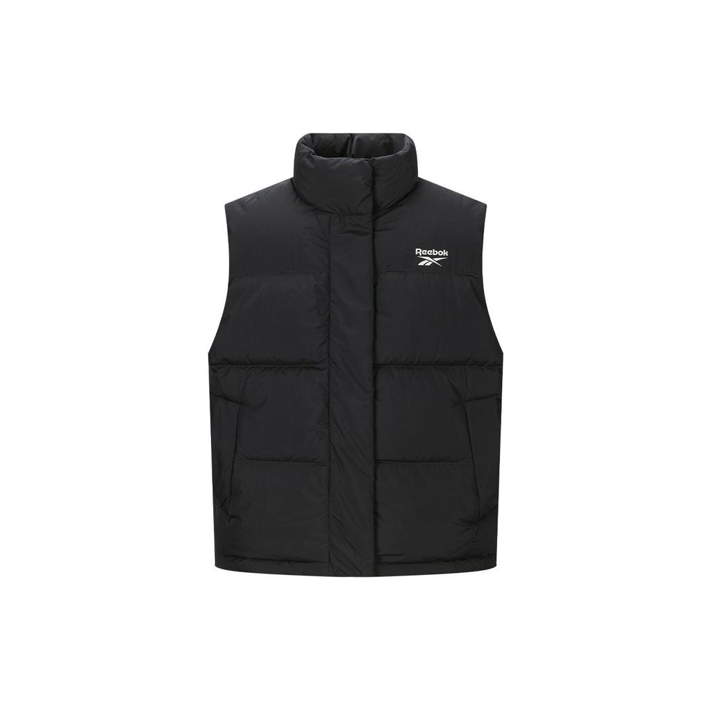 Reebok Comfortable Casual Fashion Solid Color Down Vest Women vest Black 24FRM206WGH0