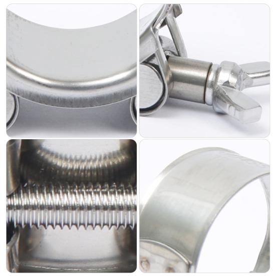 Durable Hose Clamp Stainless Steel Clamp, Adjustable Heavy Duty Clip, Leakproof Universal Metal for Automotive, Plumbing, Garden Connection Clip