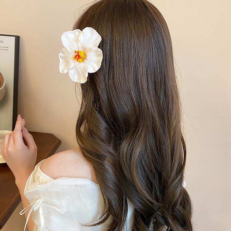 Rote Spinnenlilie Acryl Haarspange: Retro chinesischer Stil Haarschmuck