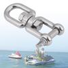 Heavy Duty 304 Stainless Steel Swivel Ring Snap Rolling Shackle Device(12mm)