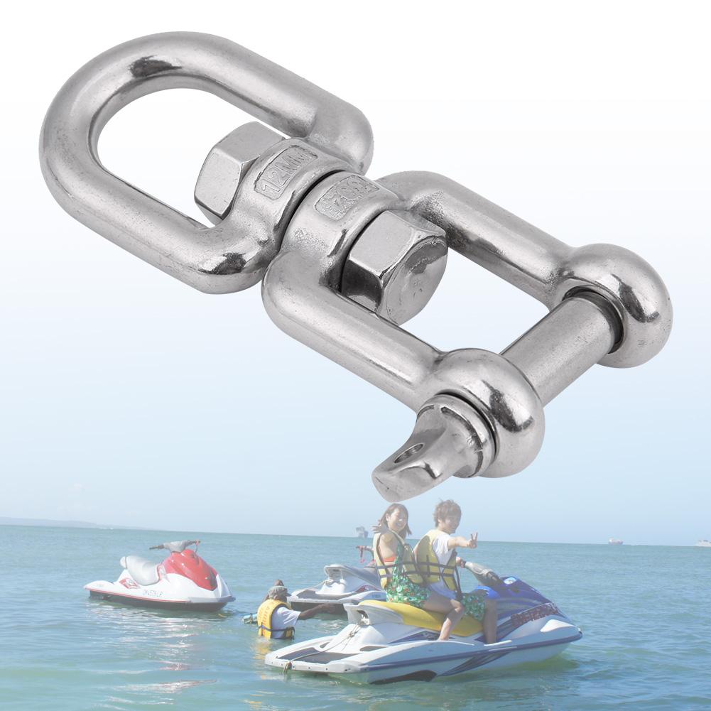 Heavy Duty 304 Stainless Steel Swivel Ring Snap Rolling Shackle Device(12mm)