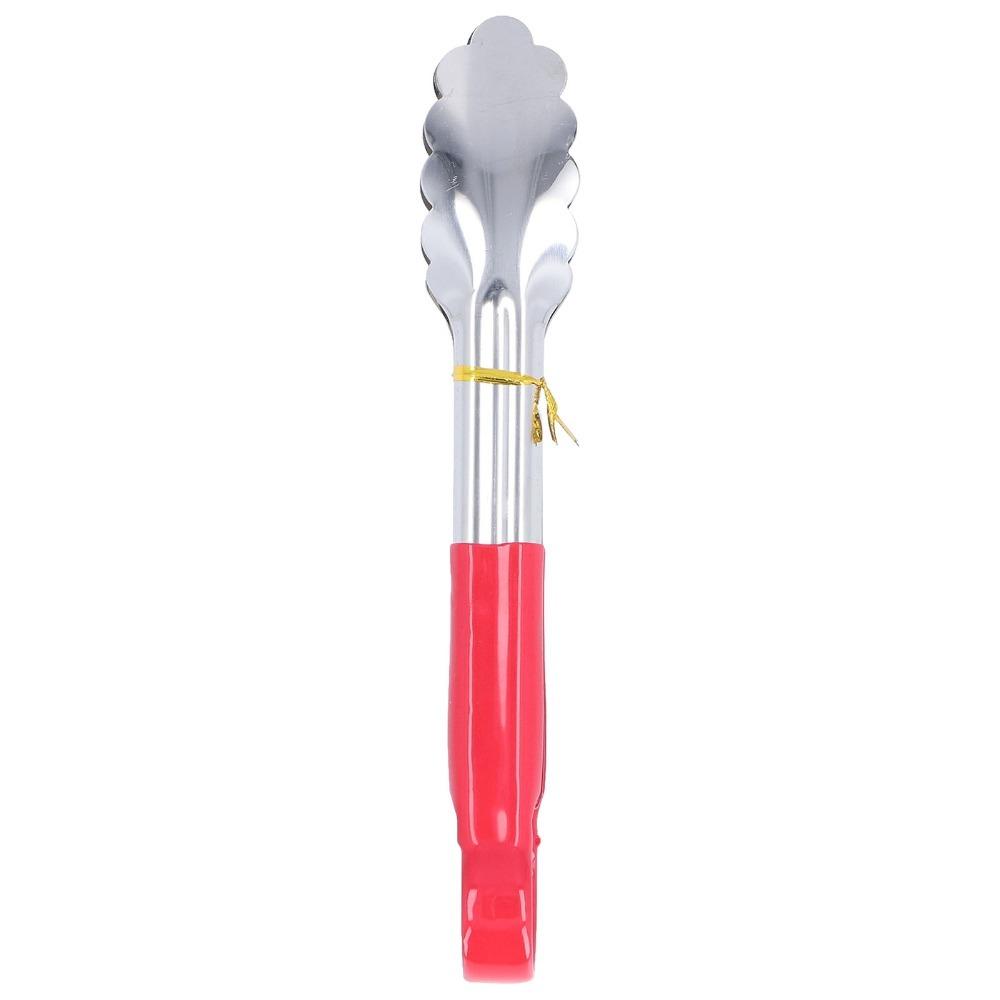 Long Reach Serving Tongs Red Handle Bread Tongs Daily Use Food Clip  Salad Bread