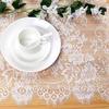 Rectangular Shape Lace Table Runner White Color Lace Floral Table Runners  Tea Party