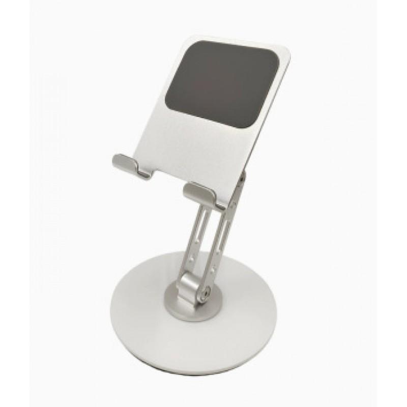 Aluminum Desktop Phone Stand With 360 Rotation Foldable Design Smartphone Tablet Office Desk Travel