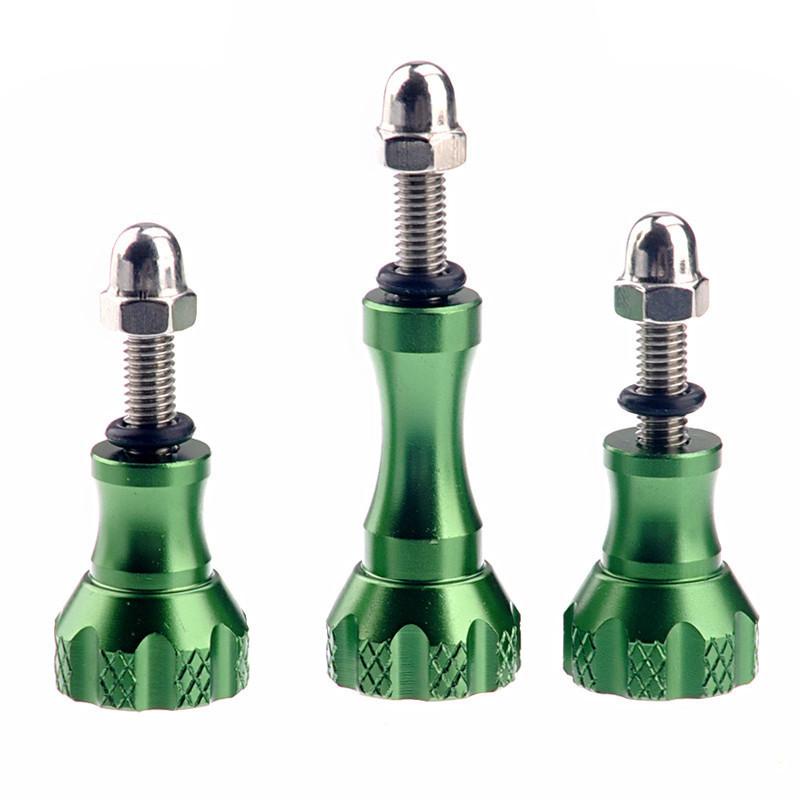 petite3Pcs Aluminum Thumb Knob Bolt Screw 2 Short + 1 Long For 7 6 5 4 Yi 4K Sjcam SJ4000 H9 Case Tripod Mount Cam Accessory