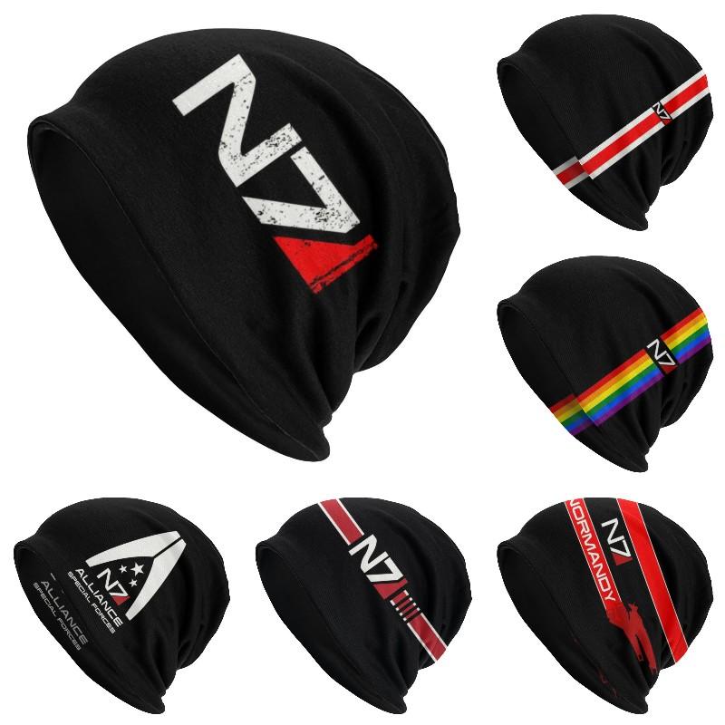 

Видеоигры Mass Effect N7 Skullies шапочки шапки унисекс женские унисекс хип-хоп зимняя теплая вязаная шапка Альянс военные шапки с капюшоном